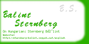 balint sternberg business card